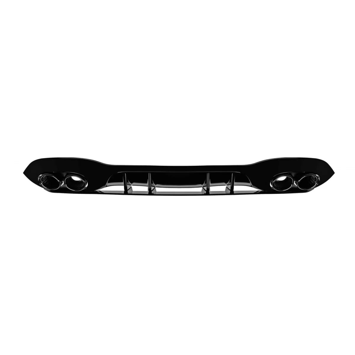 A45 type diffuser with black tips suitable for rear A Design bumper on Mercedes A-Class W177 after 2018 -oo--oo-