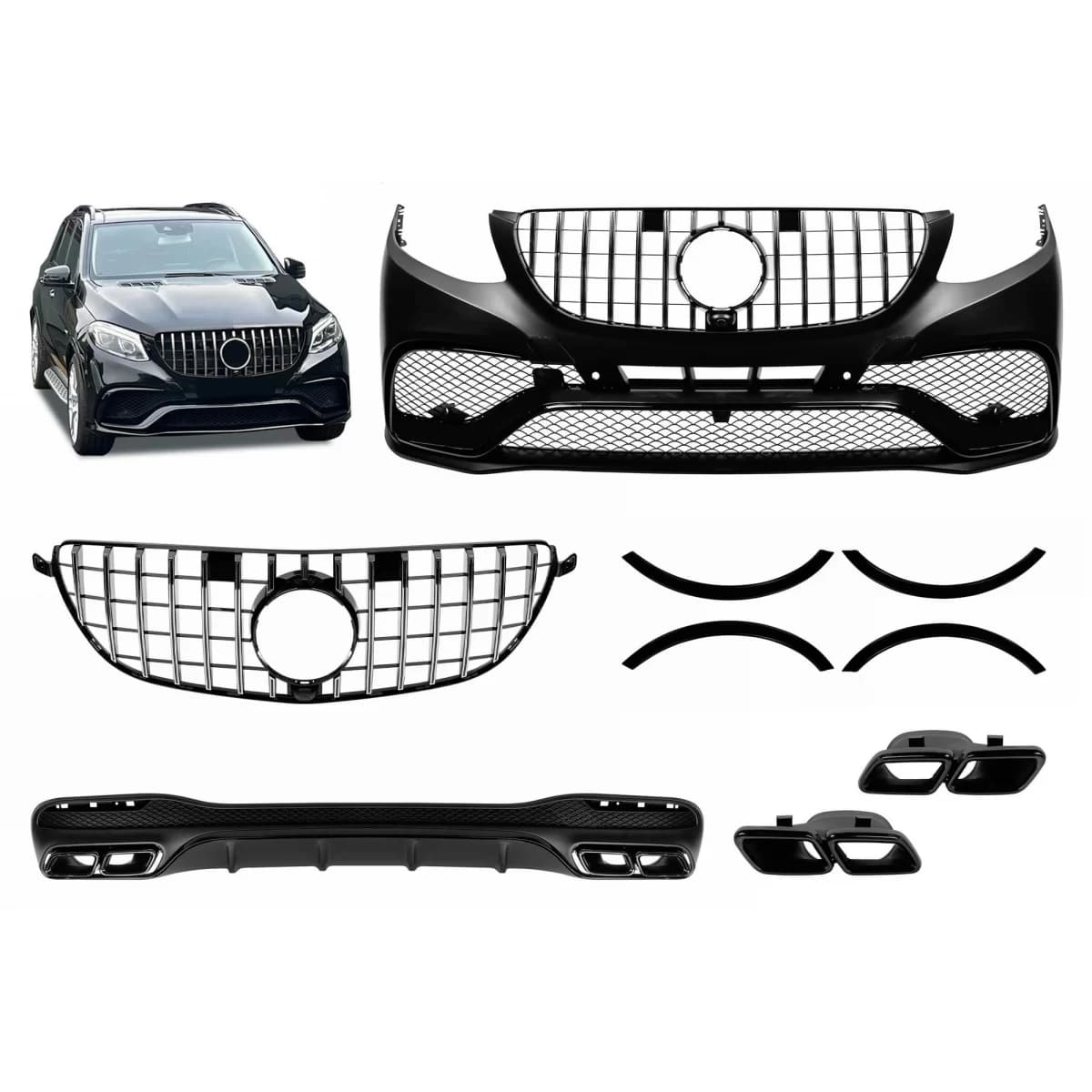 A Design GLE63 style body kit suitable for Mercedes GLE W166 2015-2019