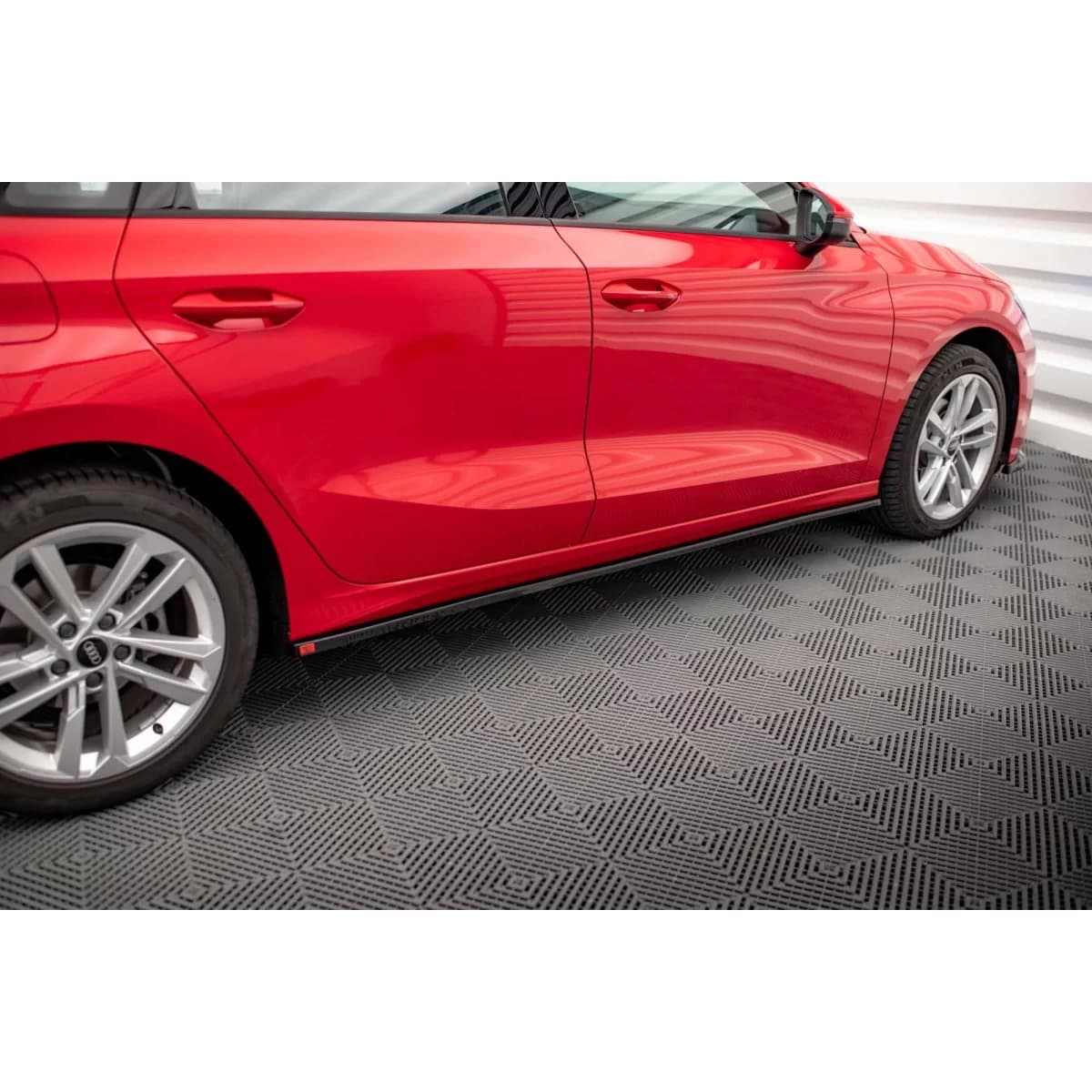 Maxton Design additives suitable for Audi A3 8Y side skirts after 2019, black lacquer
