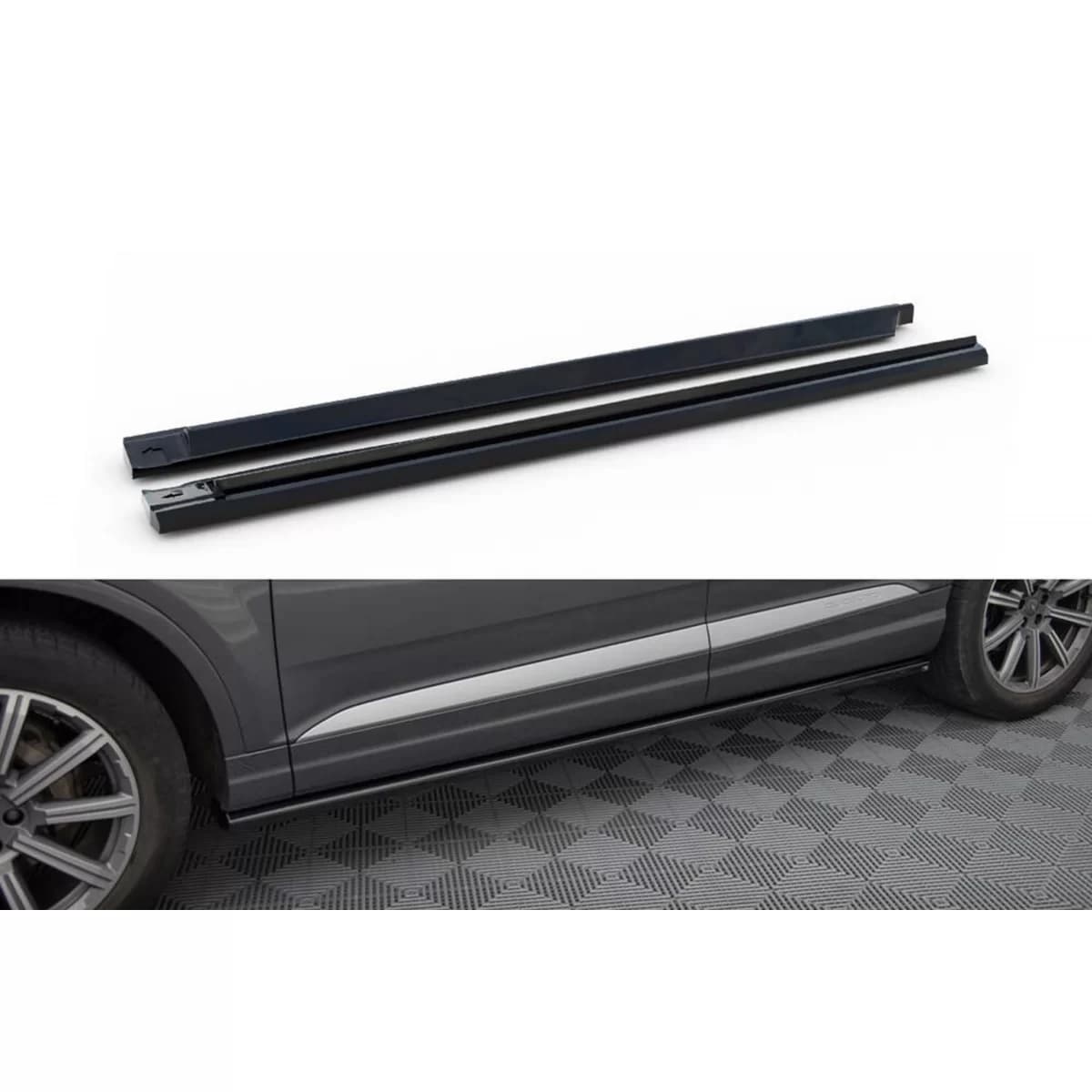 Maxton Design additives suitable for Audi Q7 2015-2019, black lacquer