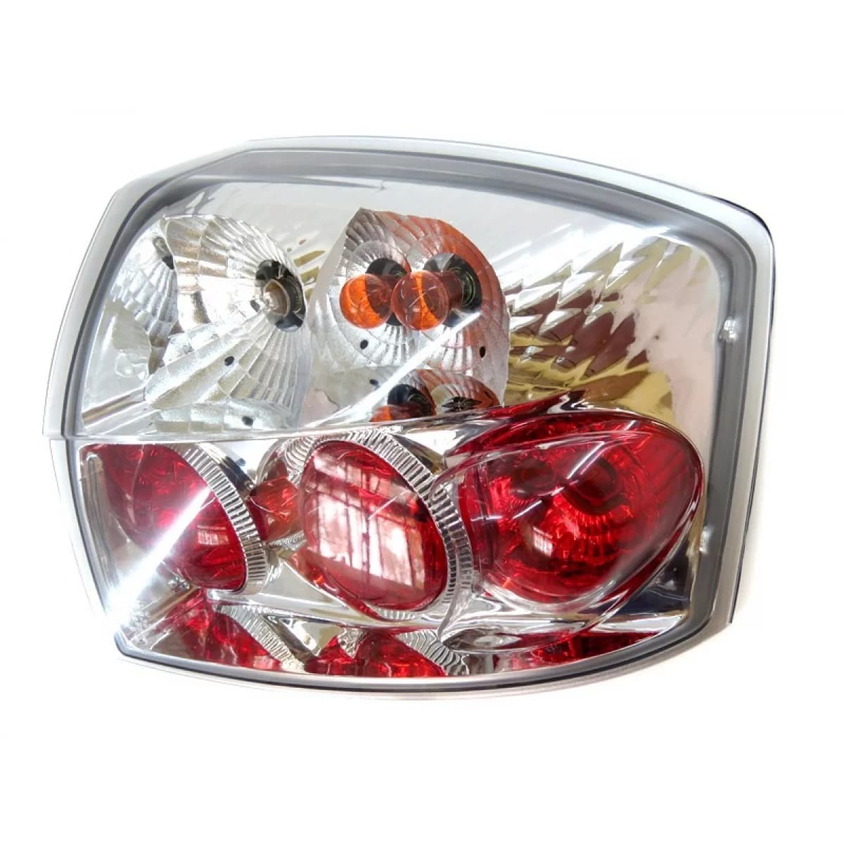 Tuning taillights suitable for Audi A4 2000-2004 with chrome base