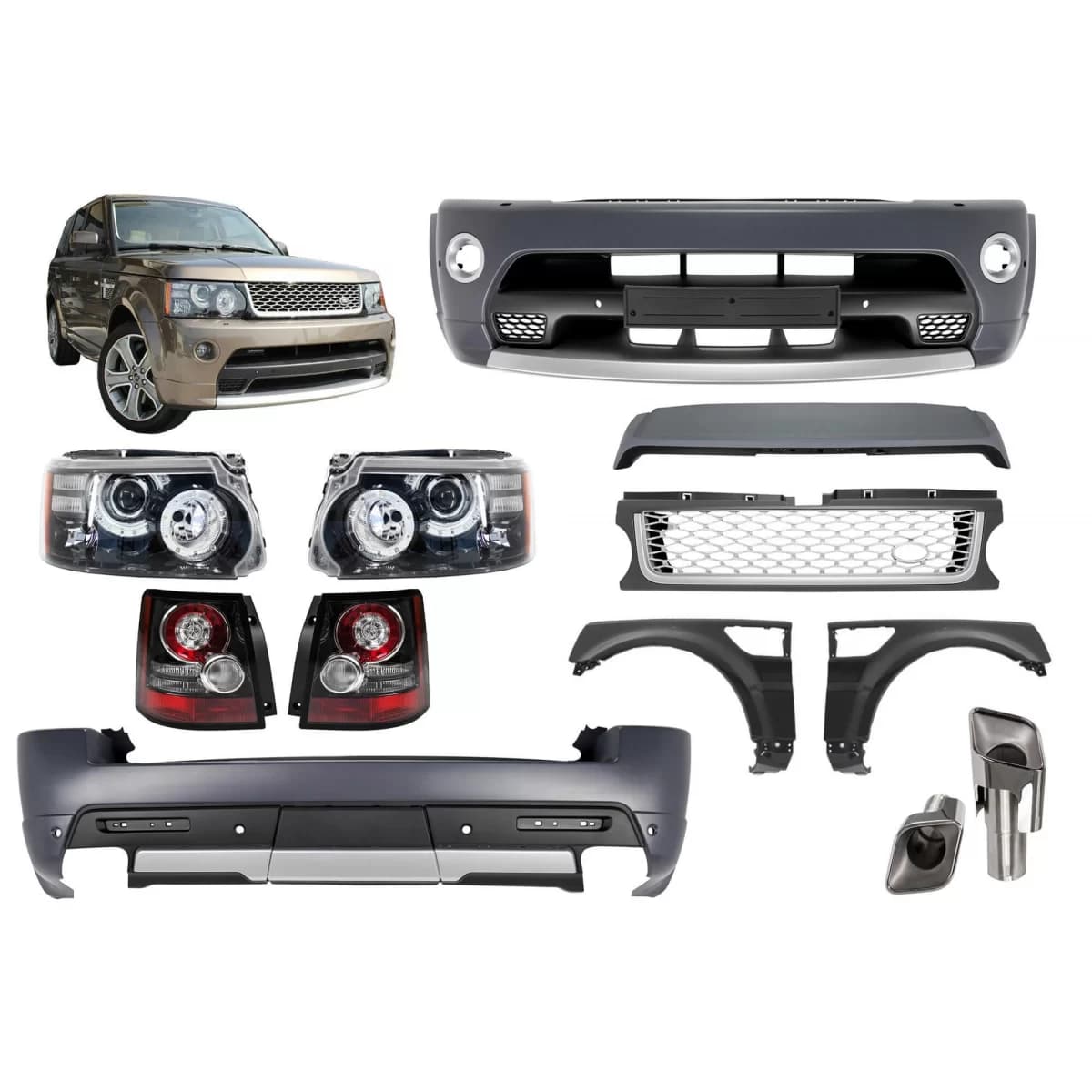 Autobiography design tuning package suitable for Range Rover Sport 2005-2009 conversion to Facelift 2009-2013