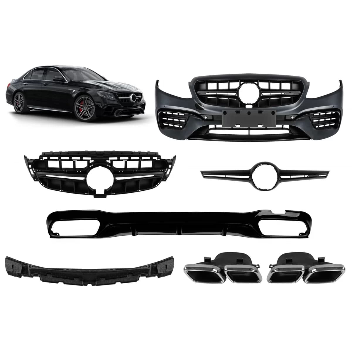 A Design package type E63 suitable for Mercedes E-Class W213 2016-2019