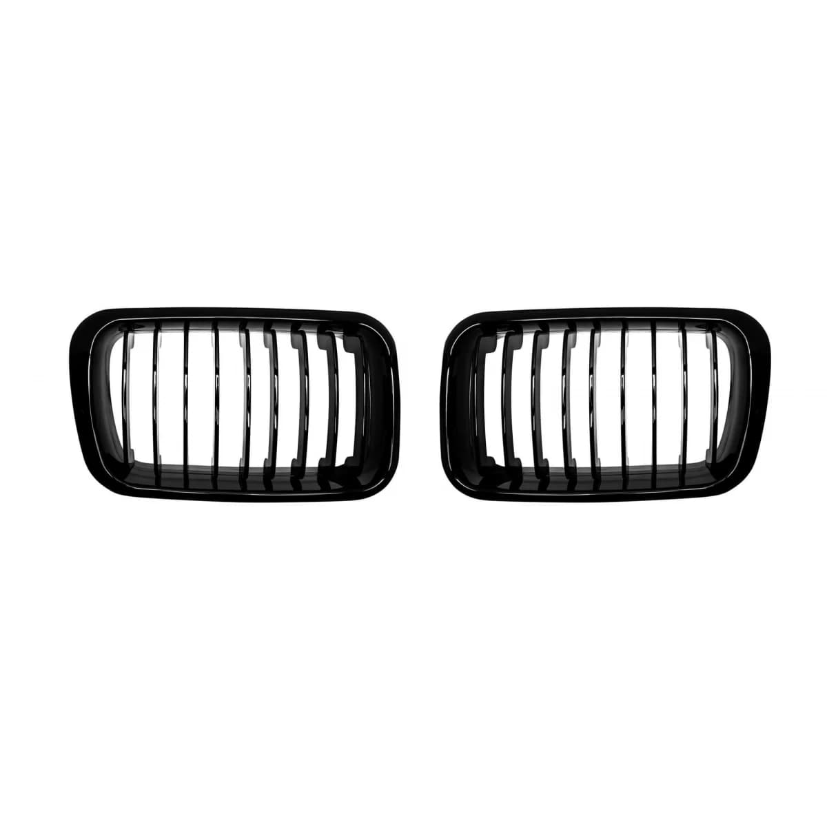 M3 type kidneys with single ribs black lacquer suitable for BMW 3 Series E36 sedan, touring, coupe, convertible, compact 1991-1996