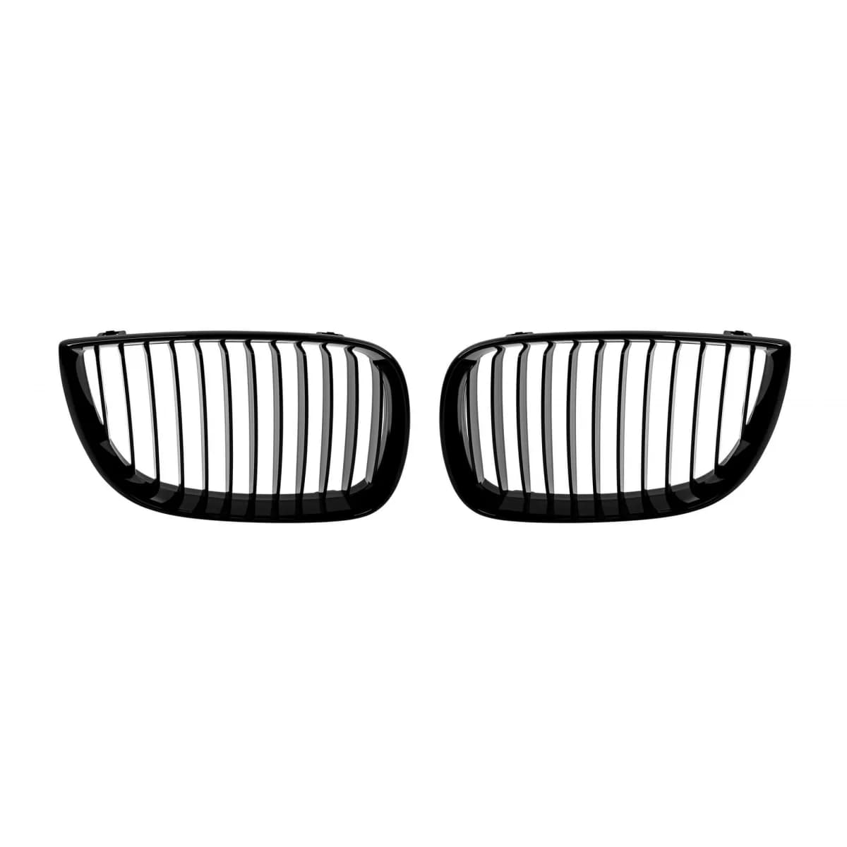 Single rib kidney grilles in black lacquer suitable for BMW Series 1 E81 3-door, E87 5-door 2004-2007