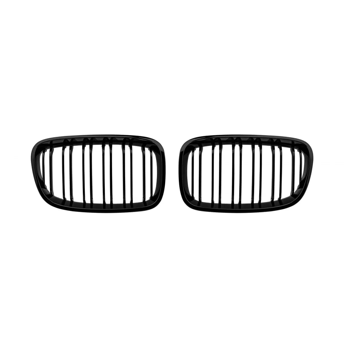 Double slat kidney grilles in black lacquer type M1 suitable for BMW 1 Series F20 with 5 doors, F21 with 3 doors 2011-2015