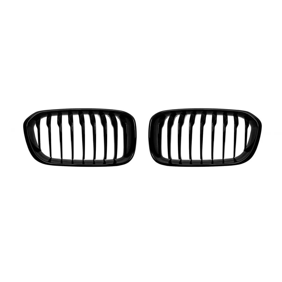 Single rib kidney grilles in black lacquer suitable for BMW 1 Series F20 5-door, F21 3-door 2015-2019