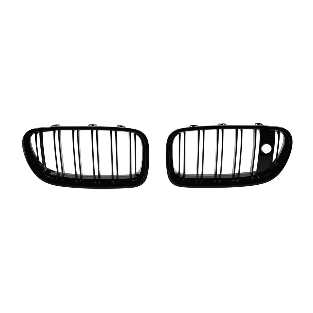 Double slat kidneys in black lacquer suitable for BMW 5 Series F10 sedan, F11 touring 2013-2017 for the model with Night Vision