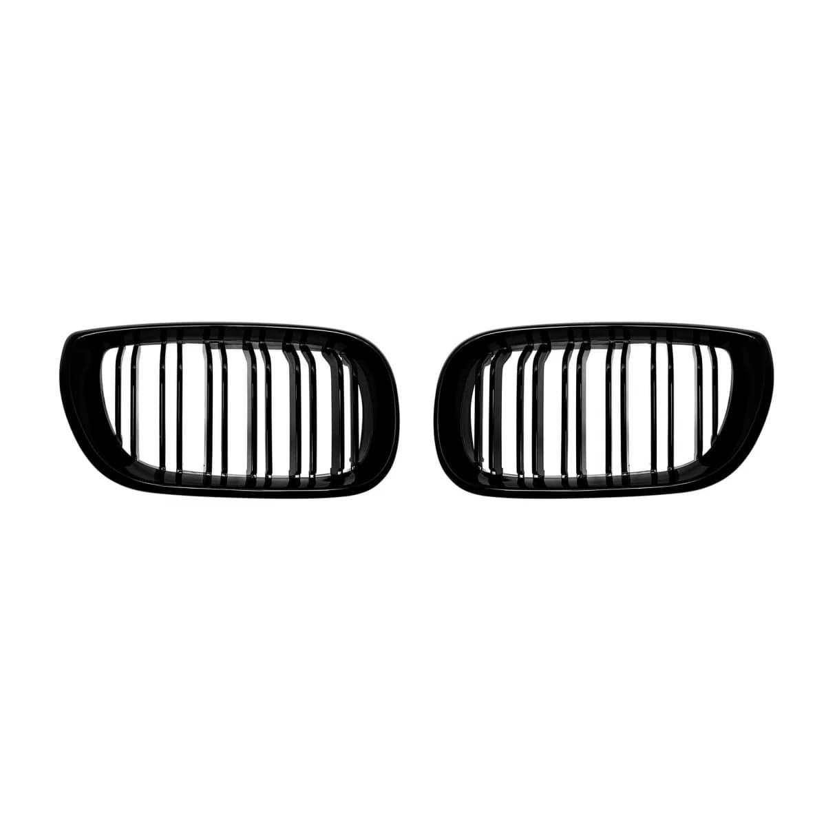 Double slat kidneys in black lacquer suitable for BMW 3 Series E46 sedan, E46 touring 2001-2005