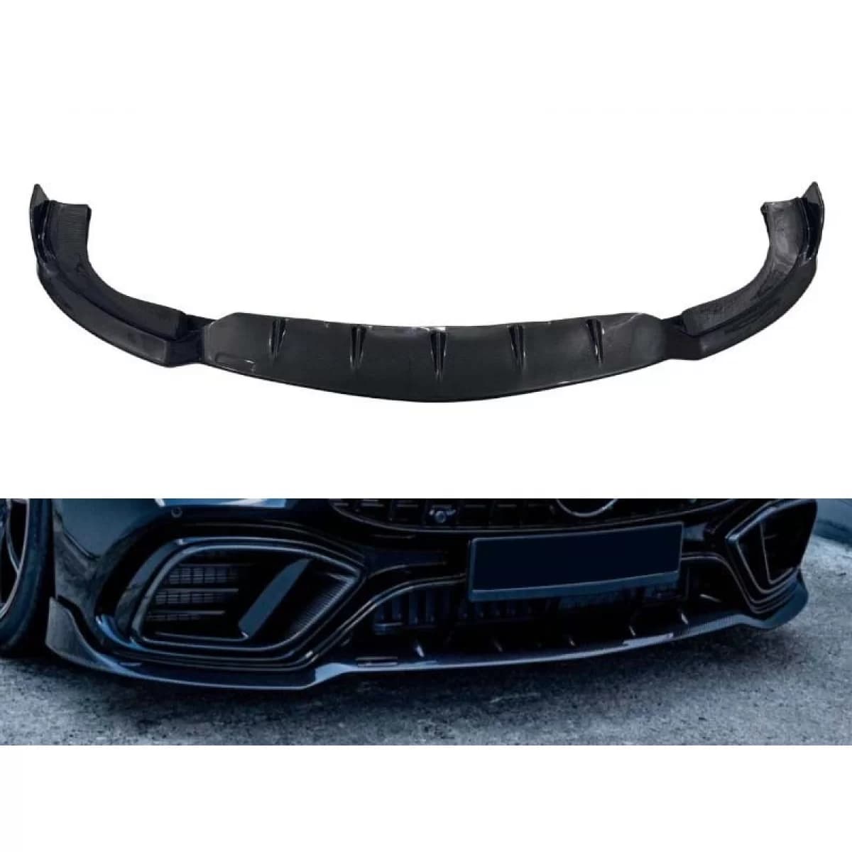 Carbon spoiler suitable for front GT63 bumper of Mercedes A Design GT 4 Door Coupe X290 after 2019