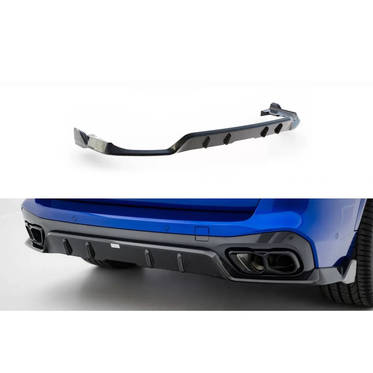 Maxton Design carbon spoiler suitable for rear bumper of BMW X5 G05 with M package 2018-2023, after 2023