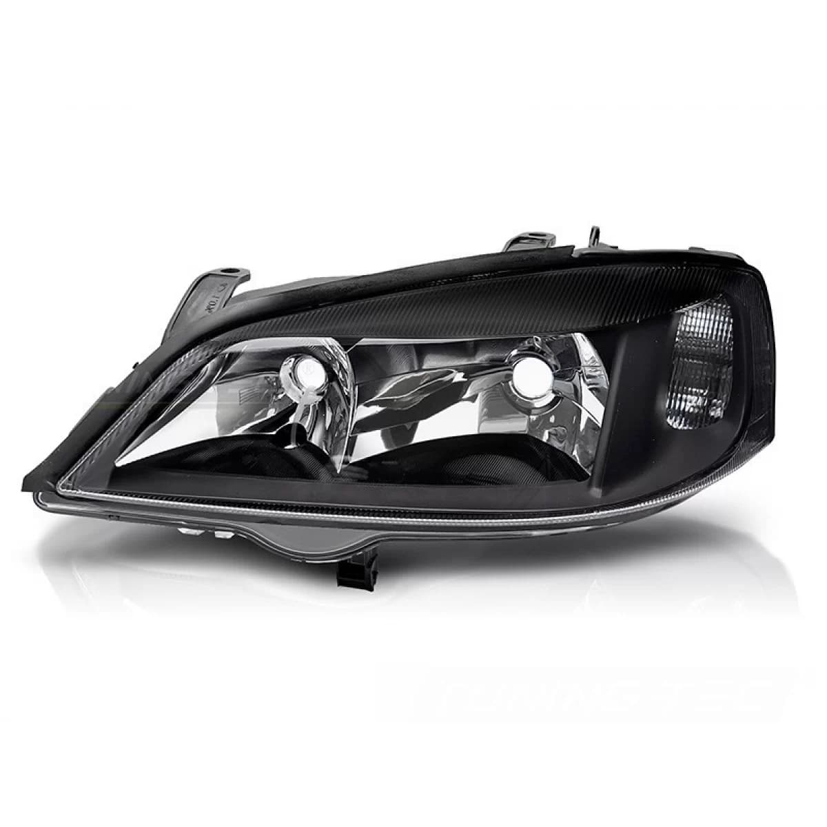 Left reflector headlight suitable for Opel Astra G 1997-2004 with black base