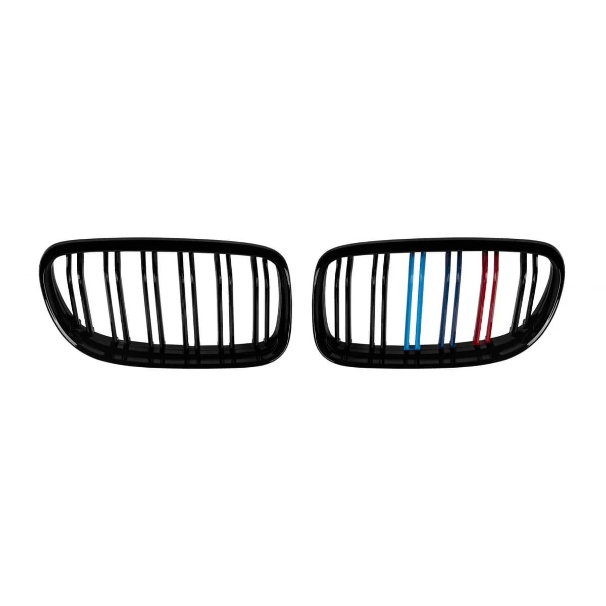M3 style double ribbed kidney grilles, black lacquer with M decoration suitable for BMW 3 Series E90 sedan, E91 touring 2008-2012