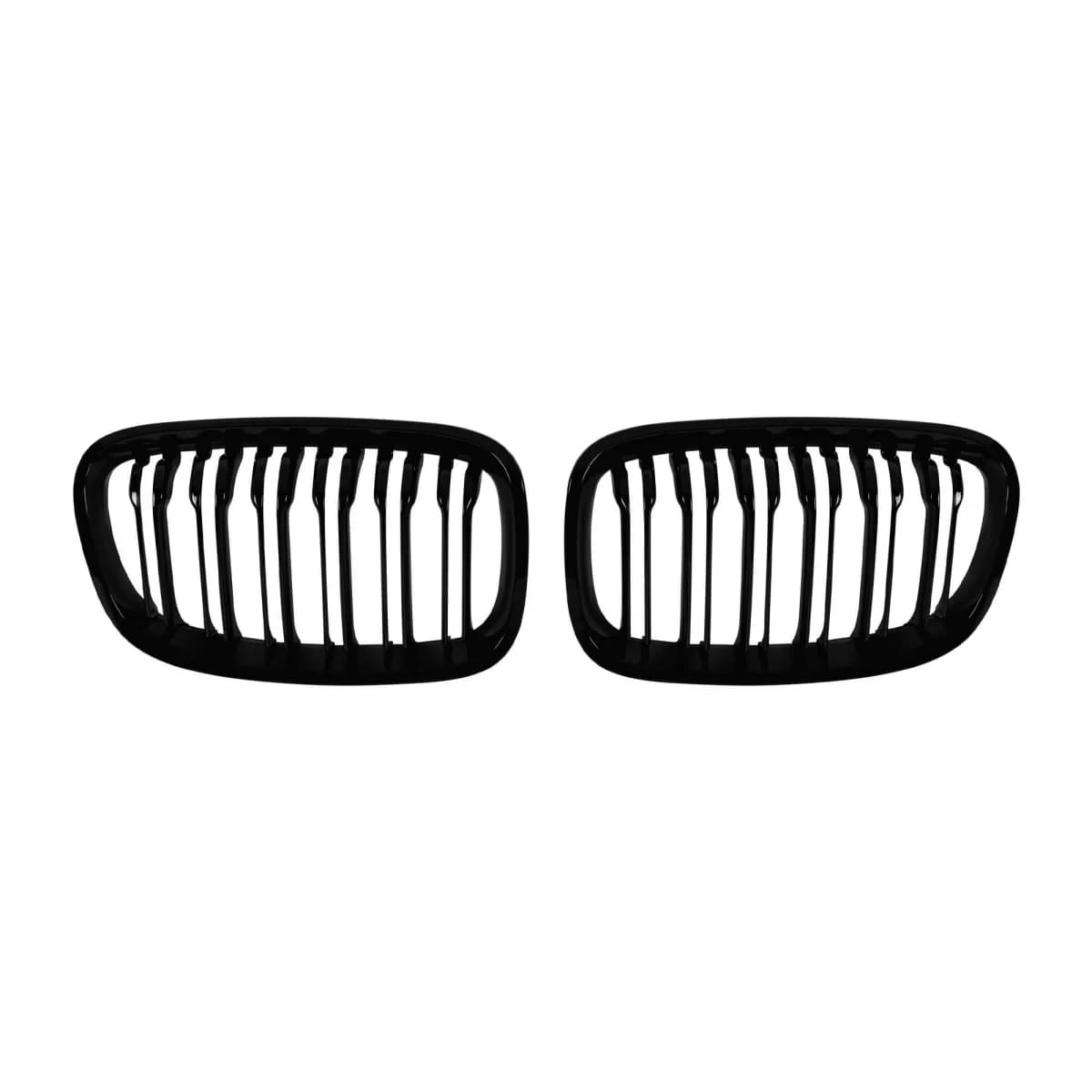 Double slat kidneys in black lacquer suitable for BMW 1 Series F20 with 5 doors, F21 with 3 doors 2011-2015