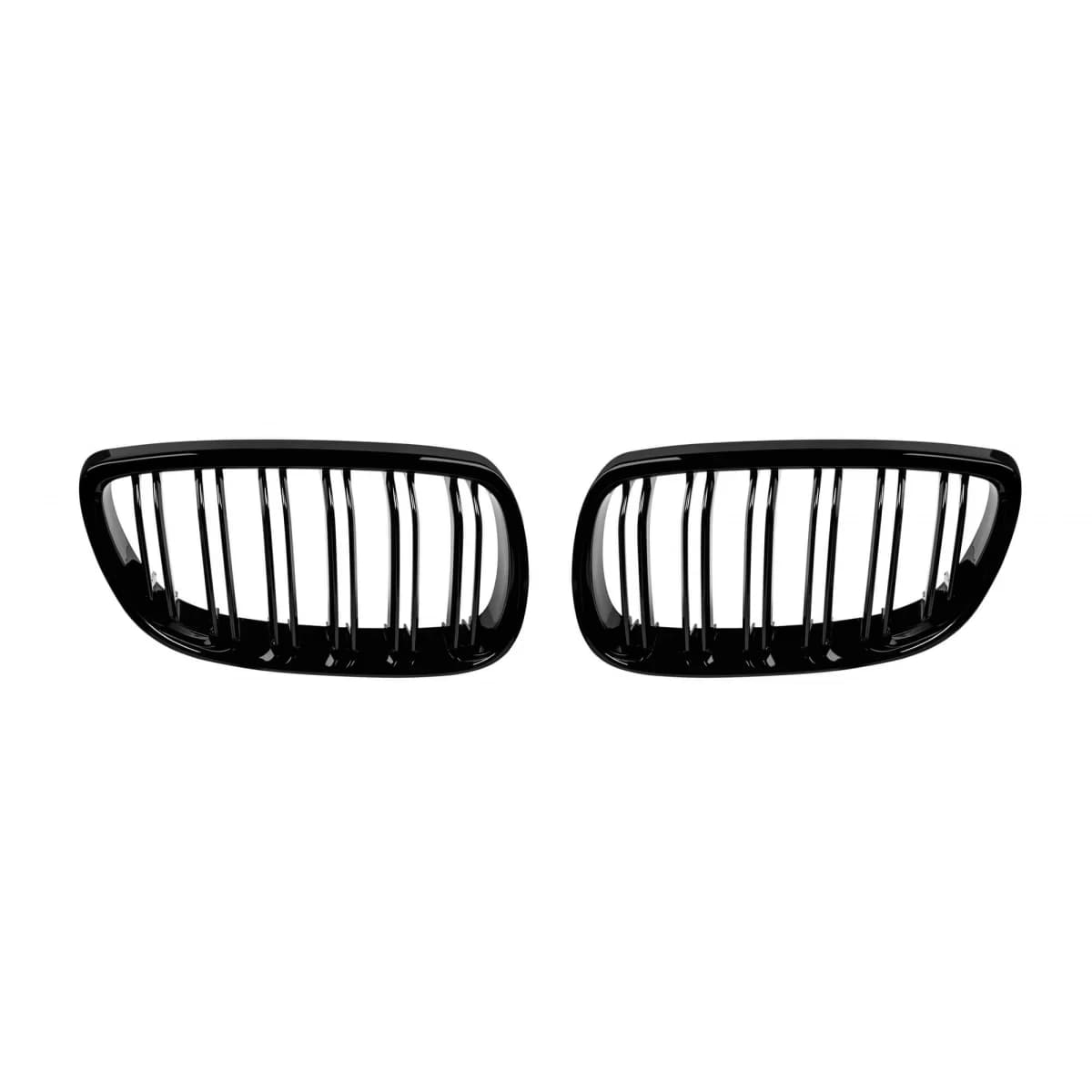Double slat kidney grilles in black lacquer suitable for BMW 3 Series E92 Coupe, E93 Cabriolet 2007-2009