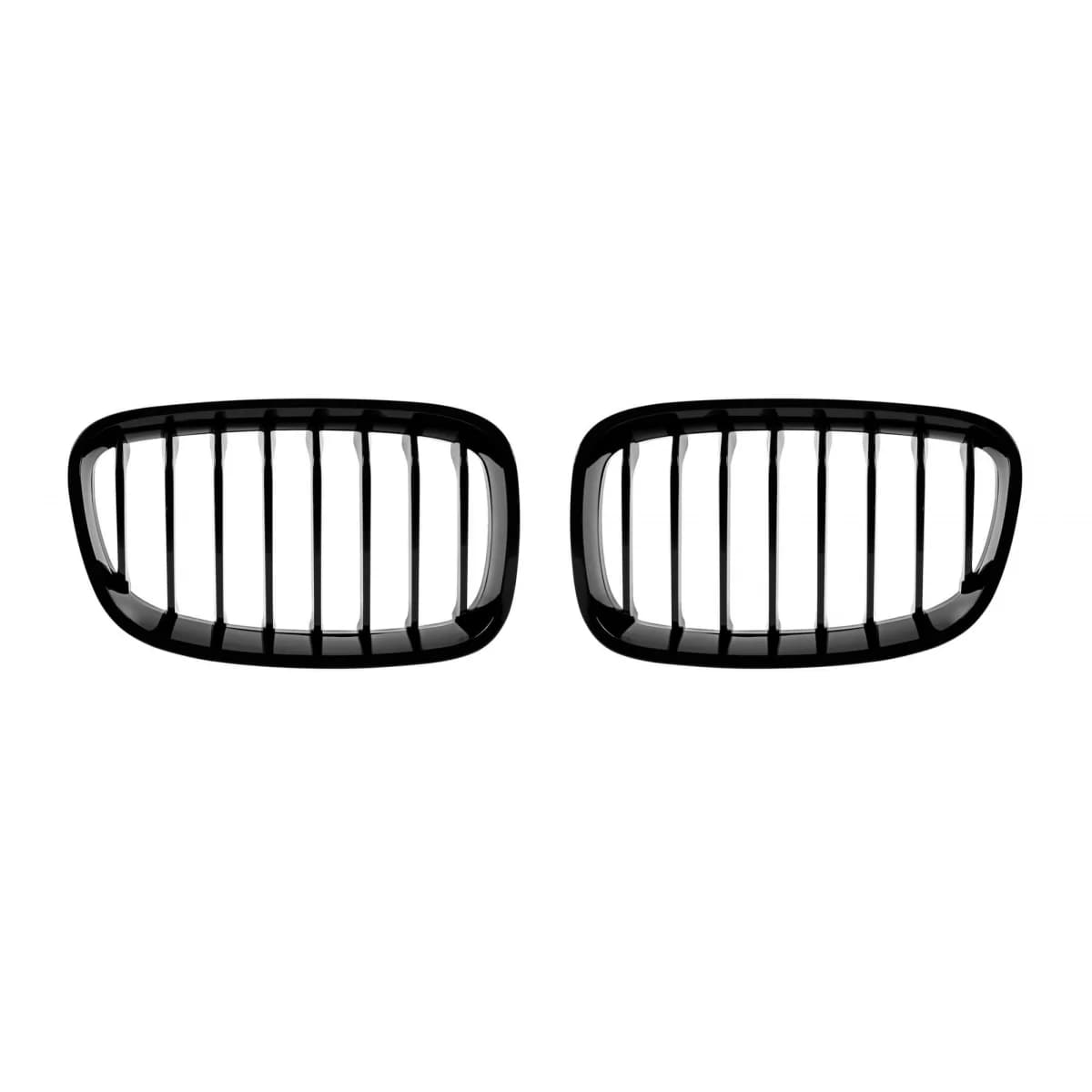 Single slat kidneys in black lacquer suitable for BMW Series 1 F20 with 5 doors, F21 with 3 doors 2011-2015