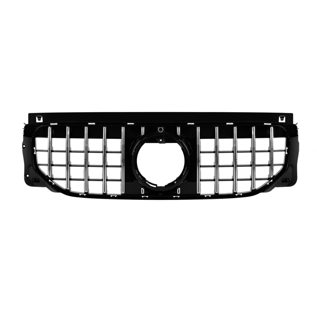 Chrome/black GT type grille suitable for standard front bumper of Mercedes GLB X247 LCI after 2023