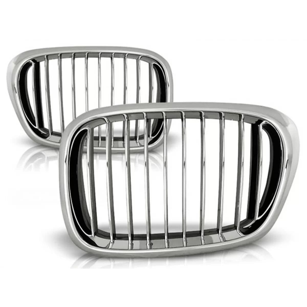 Double ribbed chrome kidney grilles suitable for BMW 5 Series E39 sedan, touring 09.1995-06.2003