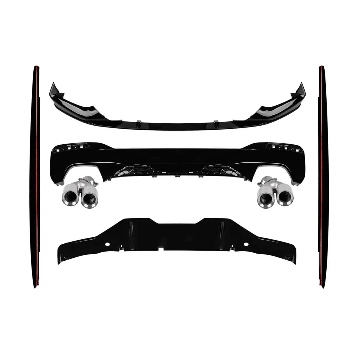M Performance Design Design body kit and diffuser with M5 chrome exhaust tips suitable for BMW 5 Series G30 2017-2020