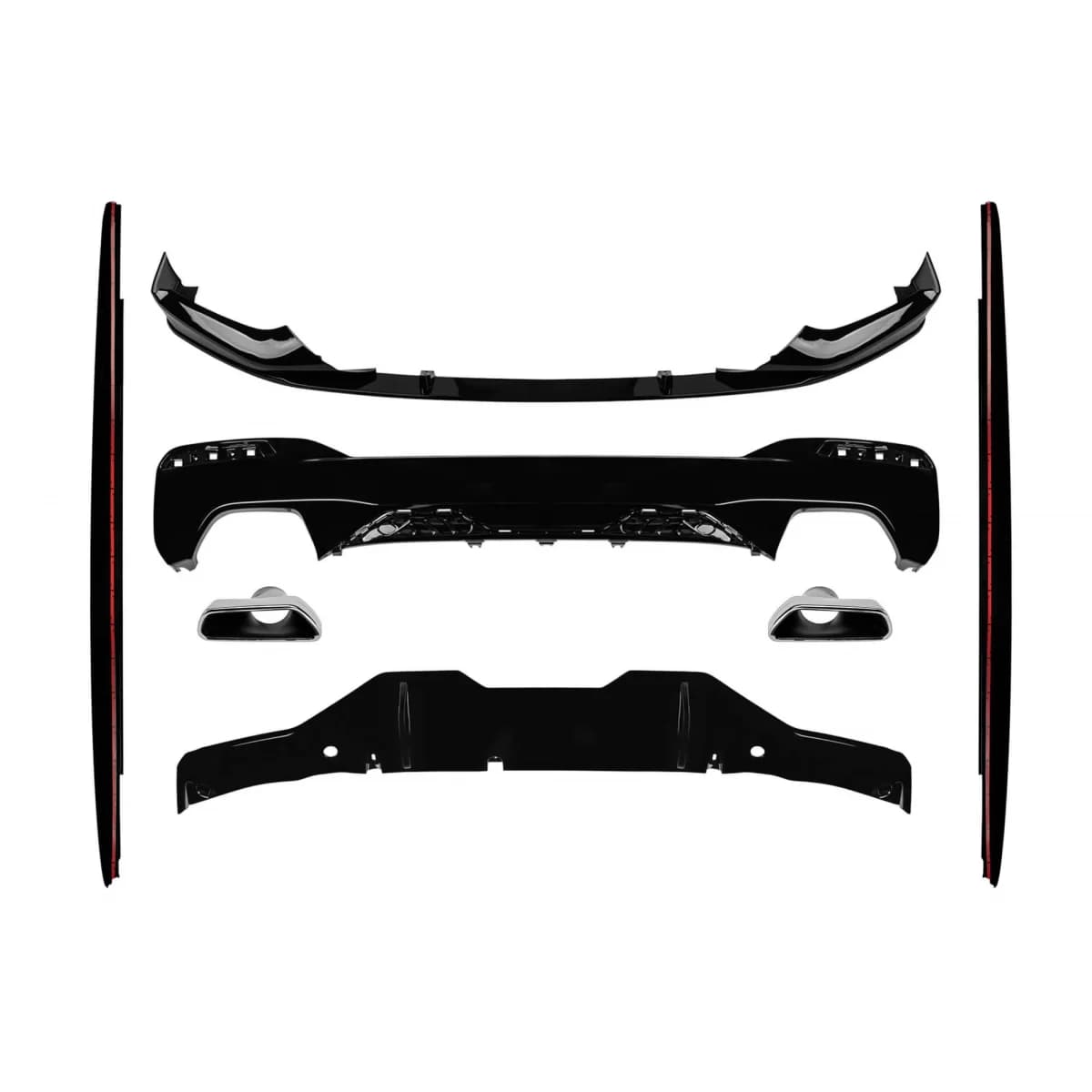 M Performance Design Design add-ons and diffuser with 530/540 chrome tips suitable for BMW 5 Series G30 2017-2020