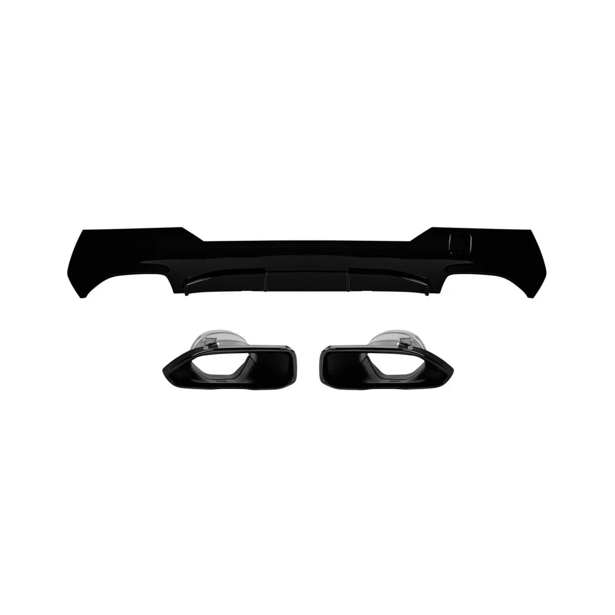 M Performance Design Design diffuser suitable for rear M bumper with black tips for BMW 4 Series G22 Coupe, G23 Convertible after 2020 -oo--oo-