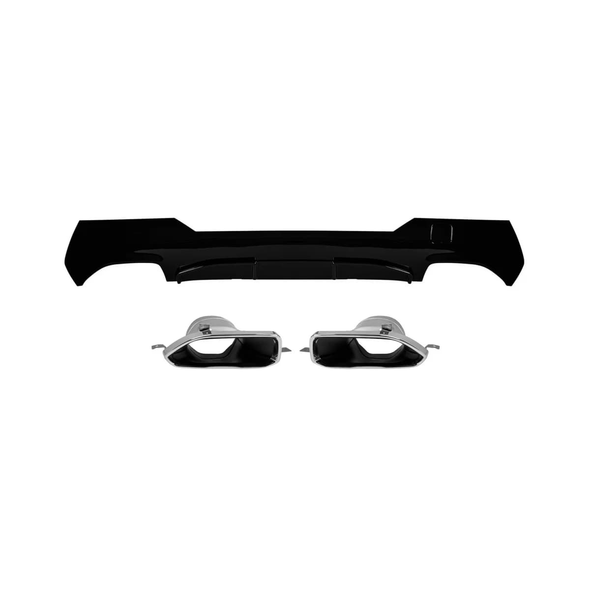 M Performance Design Design diffuser suitable for rear M bumper with chrome tips for BMW 4 Series G22 coupe, G23 convertible after 2020 -oo--oo-