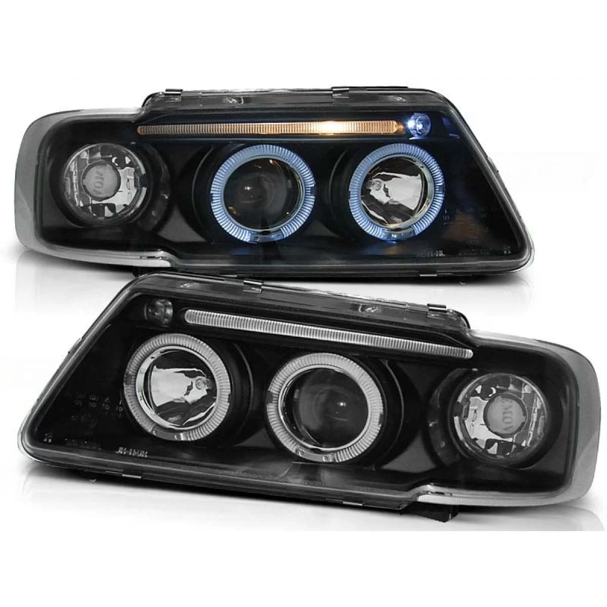 Tuning headlight kit with halogen angel eyes suitable for Audi A3 8L 08.1996-08.2000, left and right