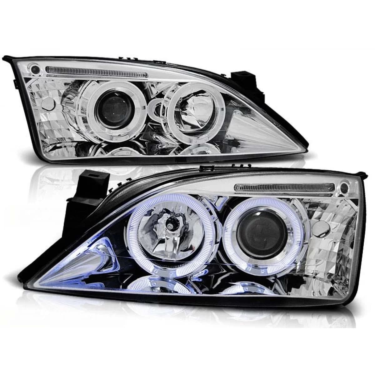 Tuning headlight kit with halogen angel eyes suitable for Ford MONDEO 09.2000-05.2007, left and right
