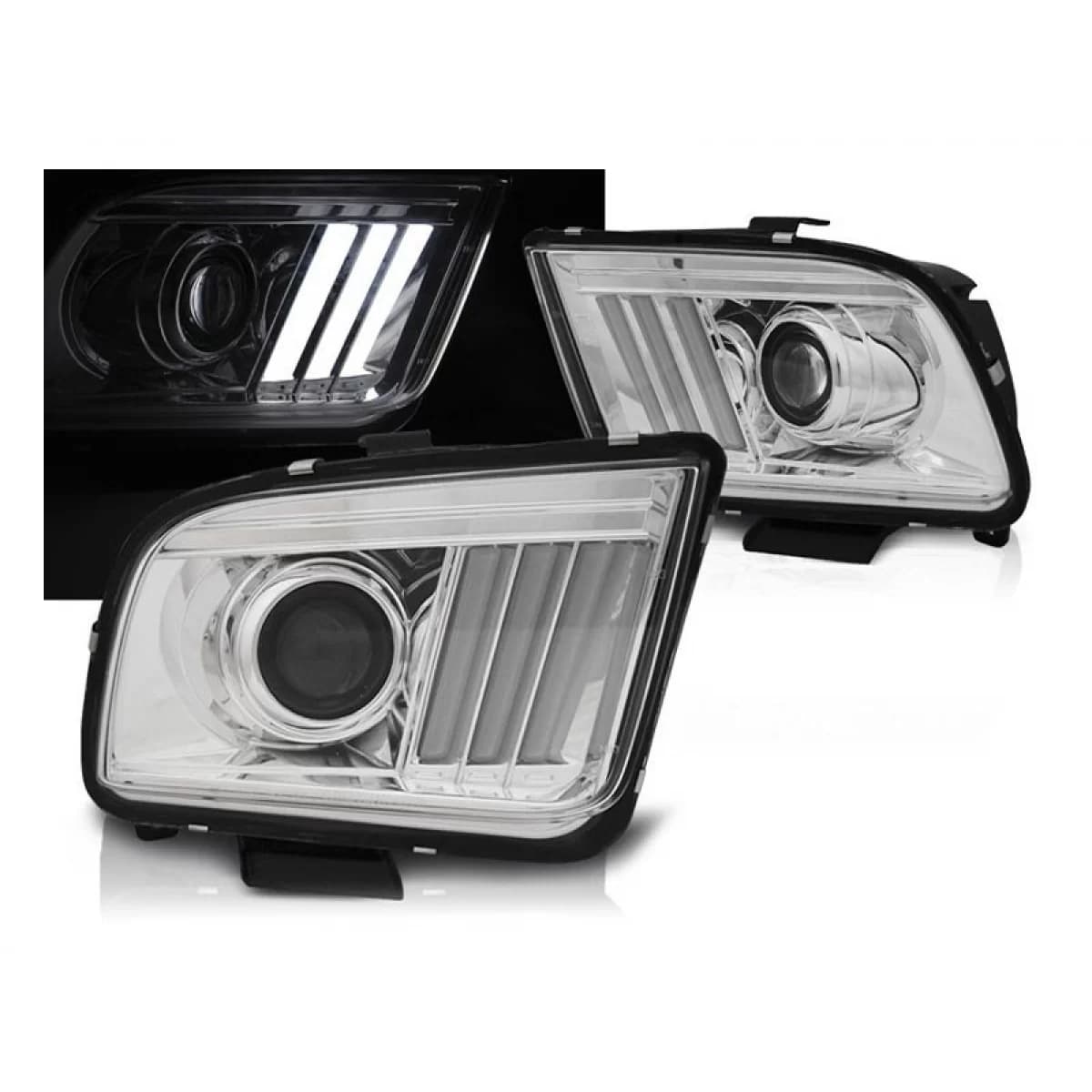 TUNING HEADLIGHTS SUITABLE FOR FORD MUSTANG 04-09 TUBE LIGHT WITH X