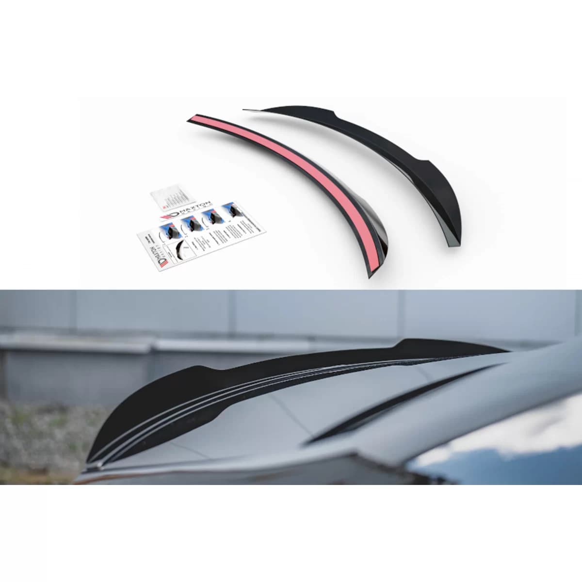 Maxton Design Type A Design spoiler suitable for Mercedes CLS C257 trunk after 2018, black lacquer