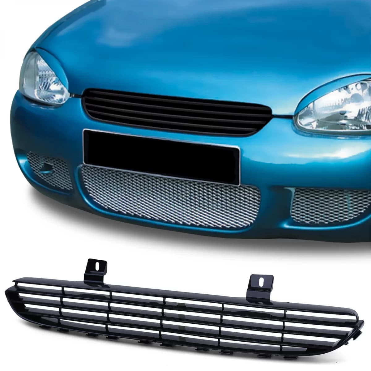 Sport grille without emblem black for Opel Corsa B 1997-2000