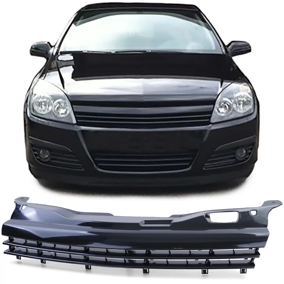 Sport grille without emblem black suitable for Opel Astra H 04-06 pre-facelift