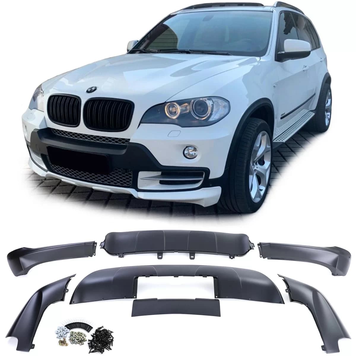 Performance Aero Spoiler Set Front Rear Bumper fits for BMW X5 E70 06-10
