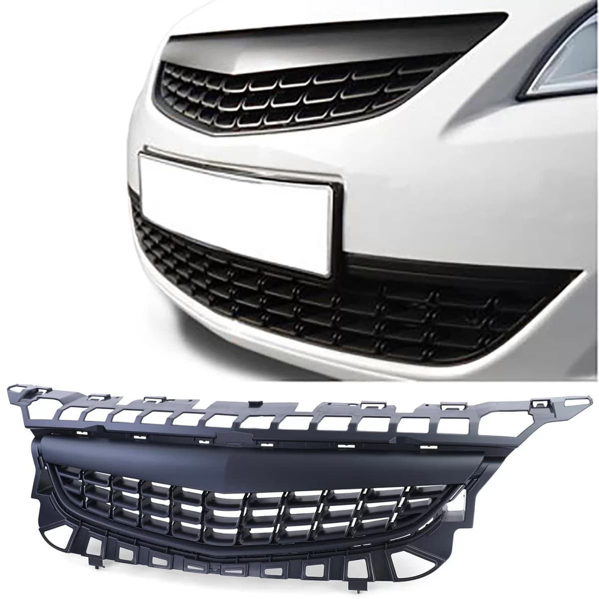Sport front grille without emblem black for Opel Astra J 5-door 09-12