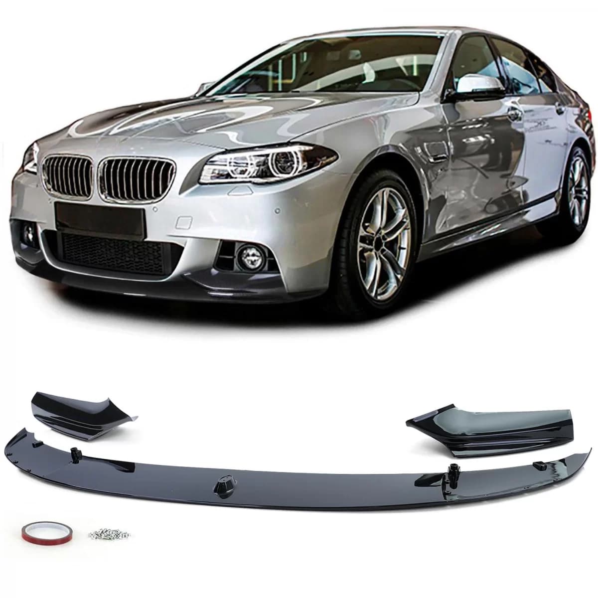Spoiler lip front bumper performance gloss look suitable for BMW F10 F11