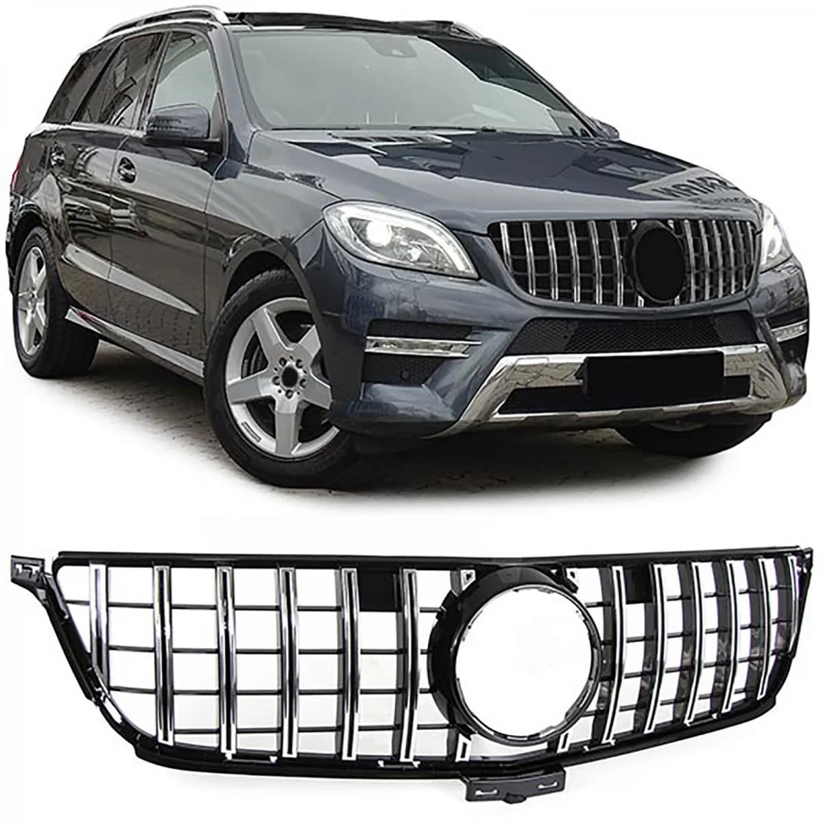 Sport grille black chrome suitable for Mercedes ML W166 11-15