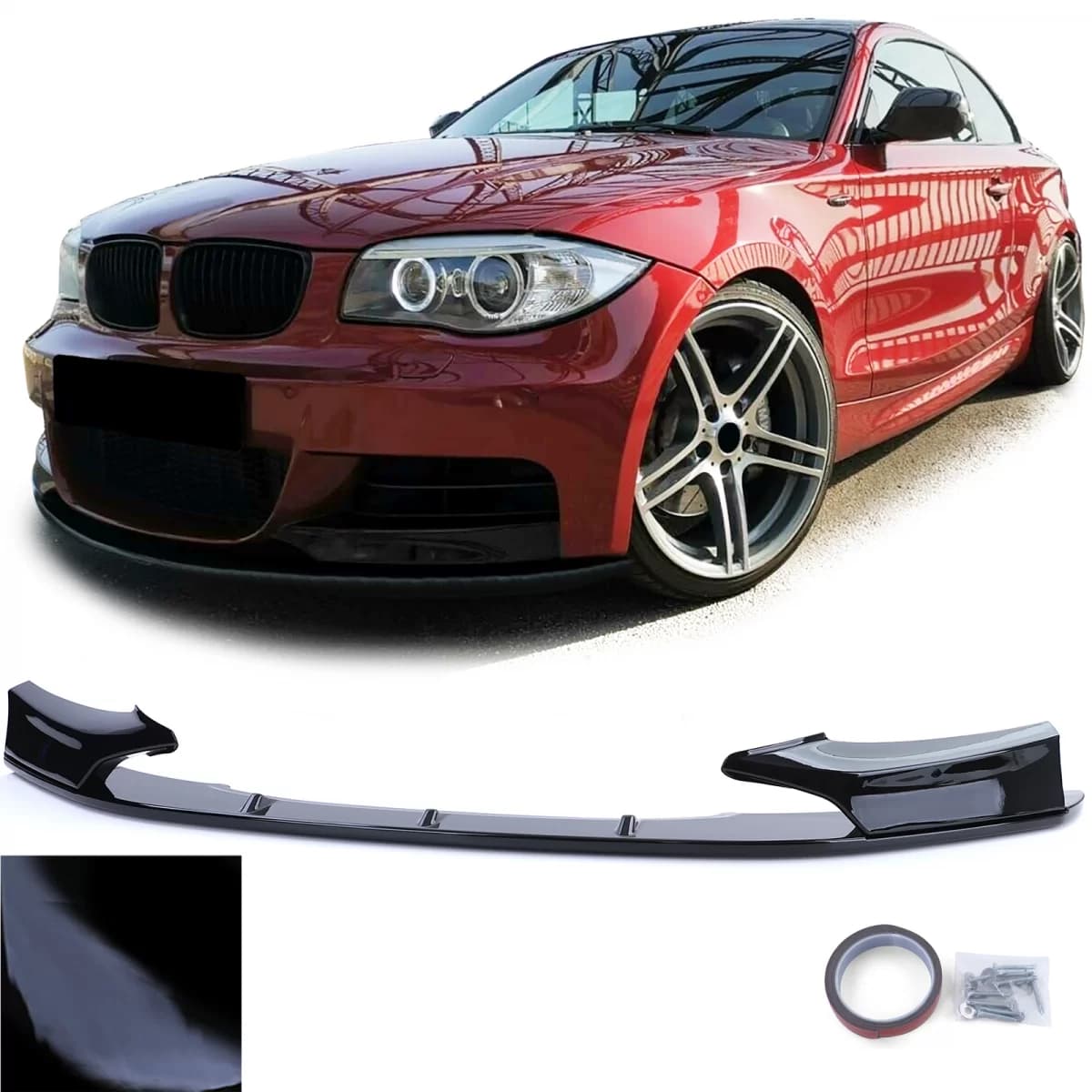 Front spoiler performance with gloss splitter suitable for BMW 1 Series F20 F21 10-15