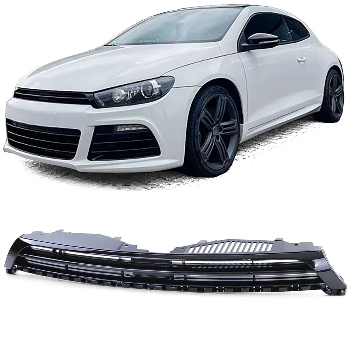 Sport grille black gloss for VW Scirocco III including R 09-14 pre-facelift