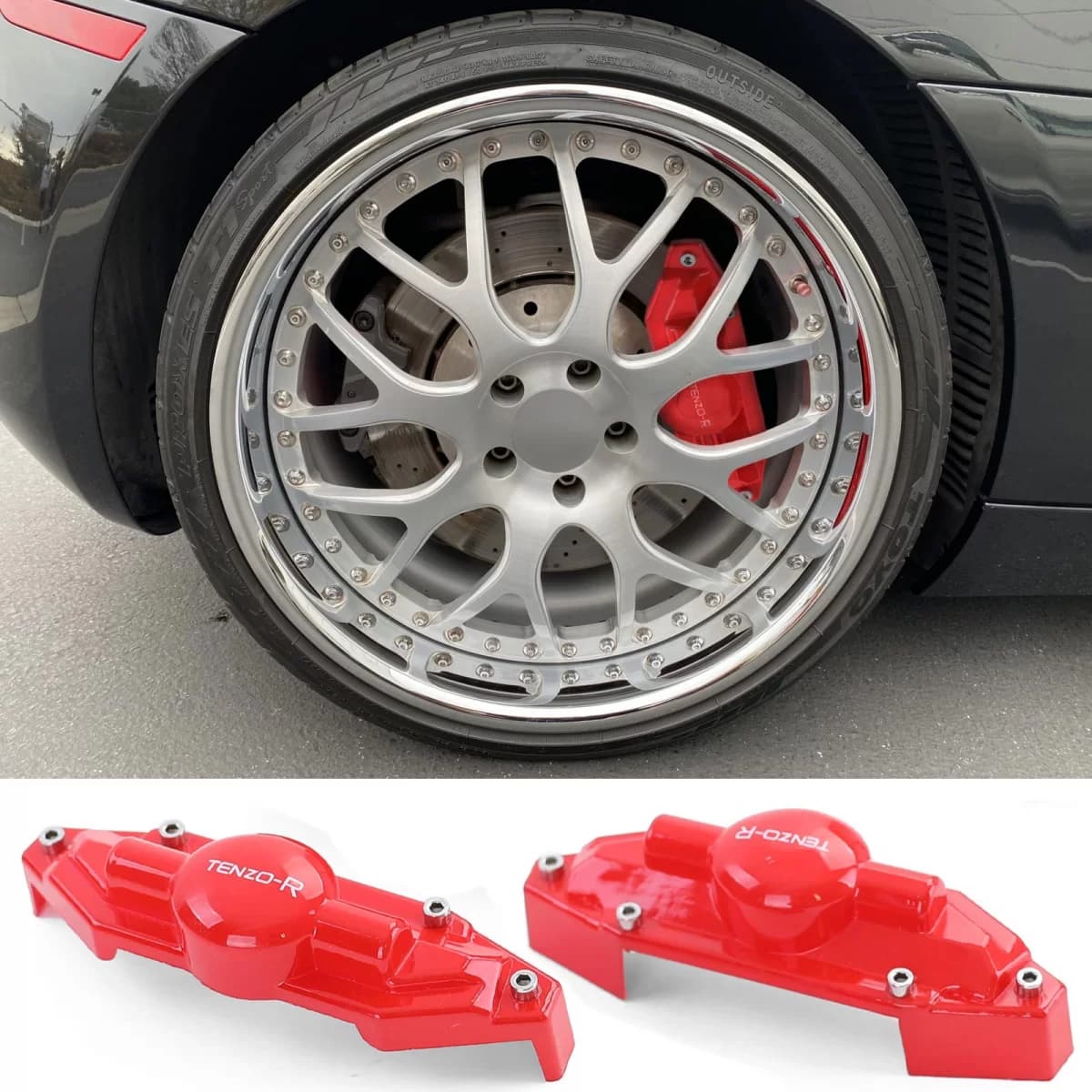 Brake caliper cover rear red Tenzo-R universal