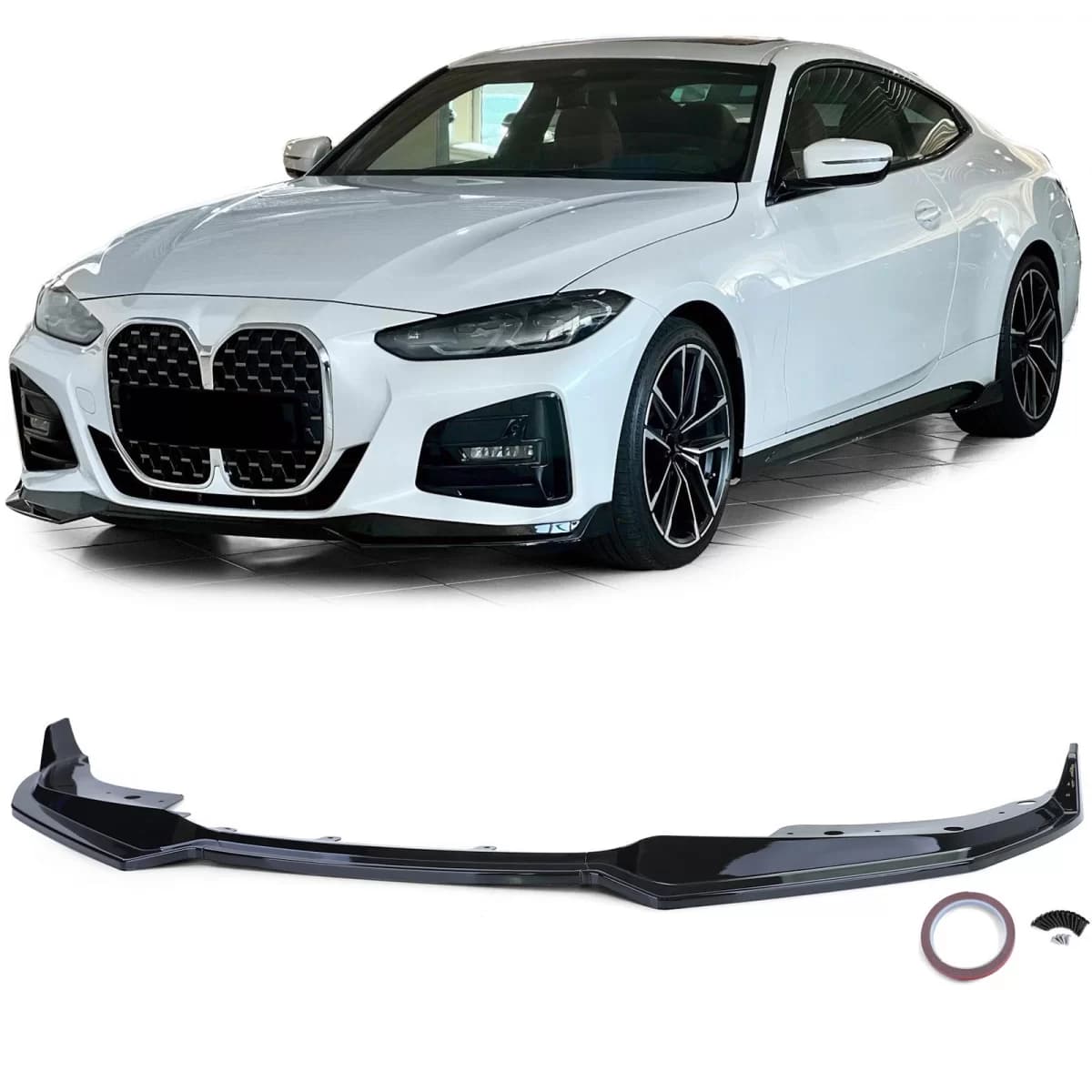 Front spoiler lip Performance gloss black fits for BMW 4 Series G22 G23 from 2020