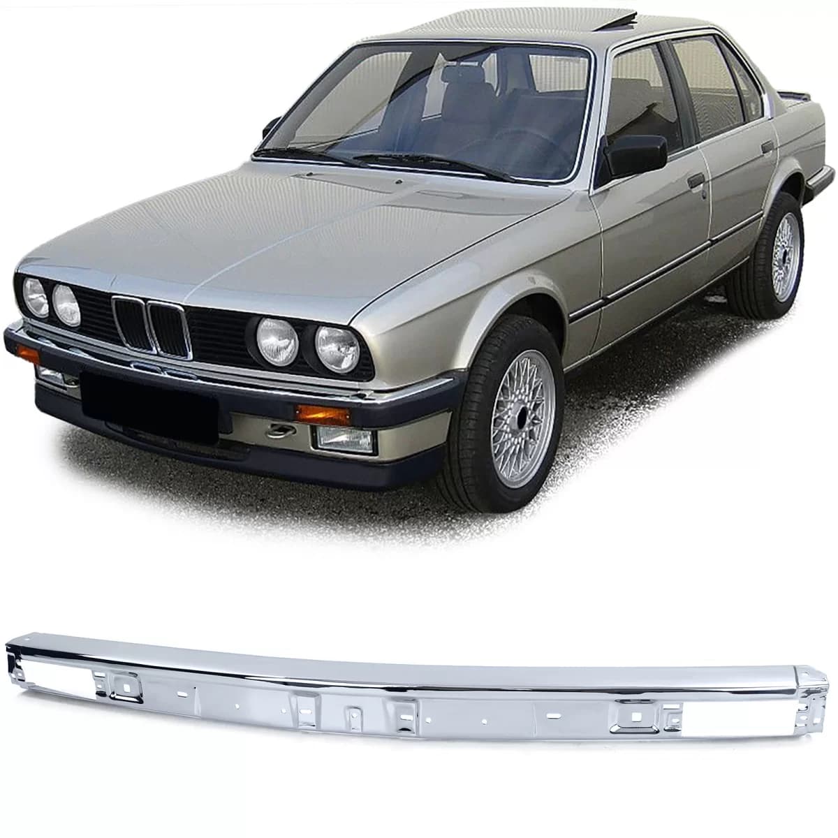 Front bumper chrome center section suitable for BMW 3 Series E30 82-87