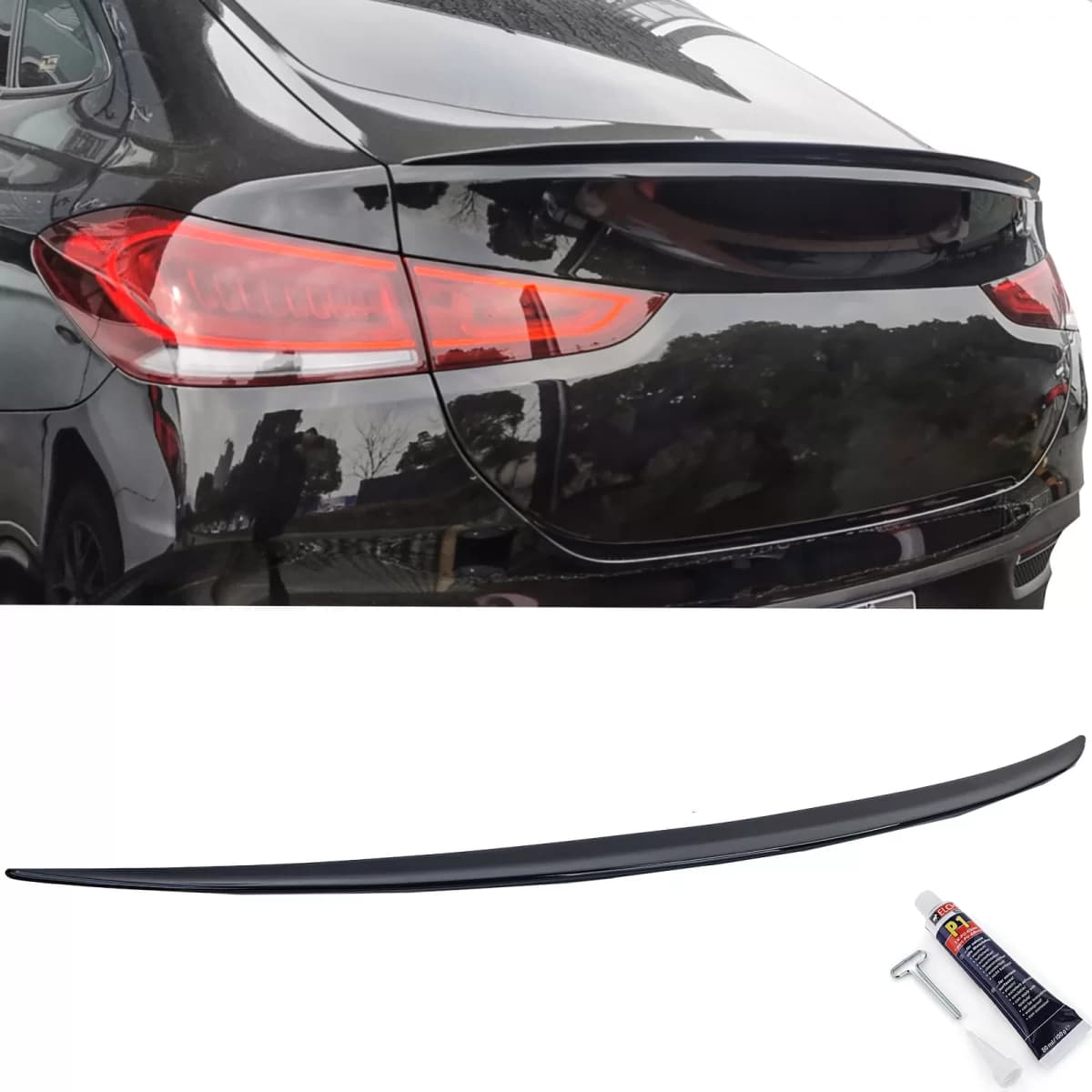 Sport rear spoiler lip black gloss for Mercedes GLE Coupe C167 2019-2023