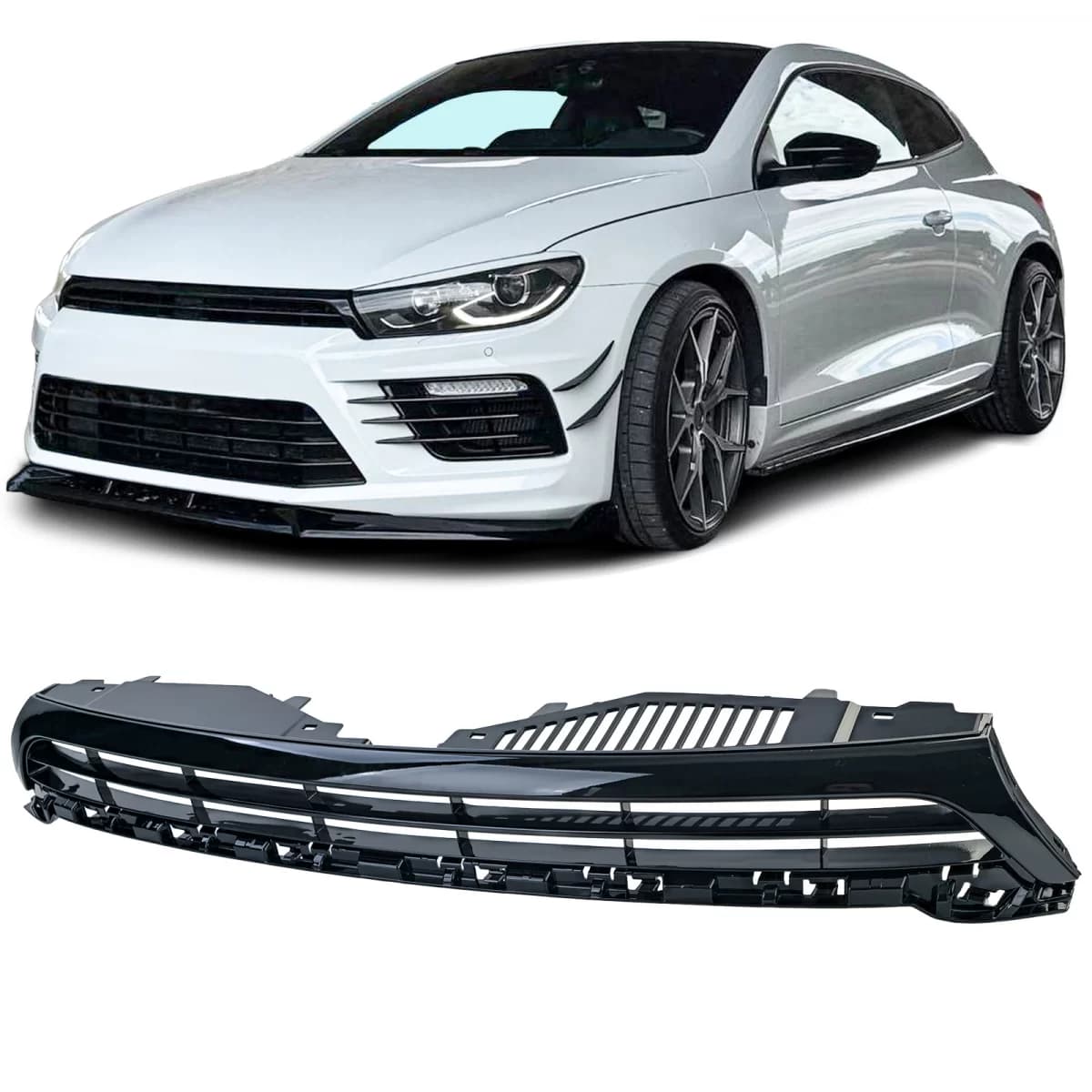 Sport grille black gloss fits for VW Scirocco III facelift 2014-2017