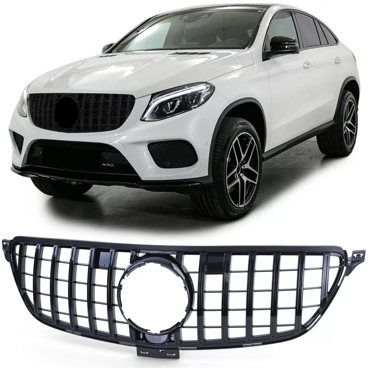 Sport radiator grille front grille black gloss for Mercedes GLE Coupe C292 from 15