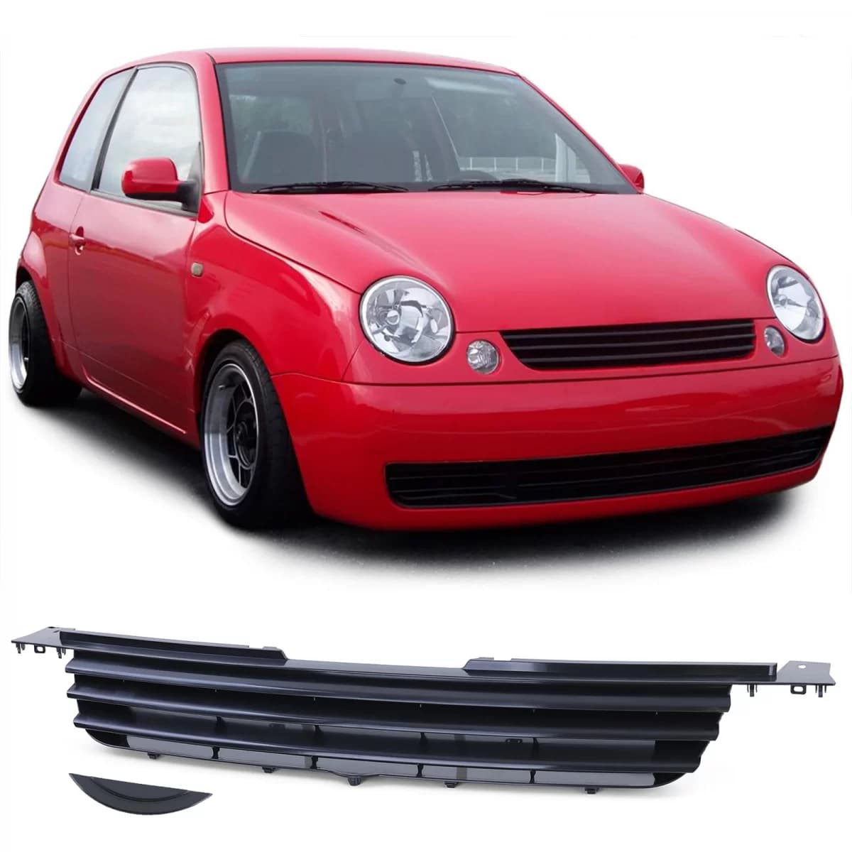 Radiator grille without emblem black for VW Lupo 98-05