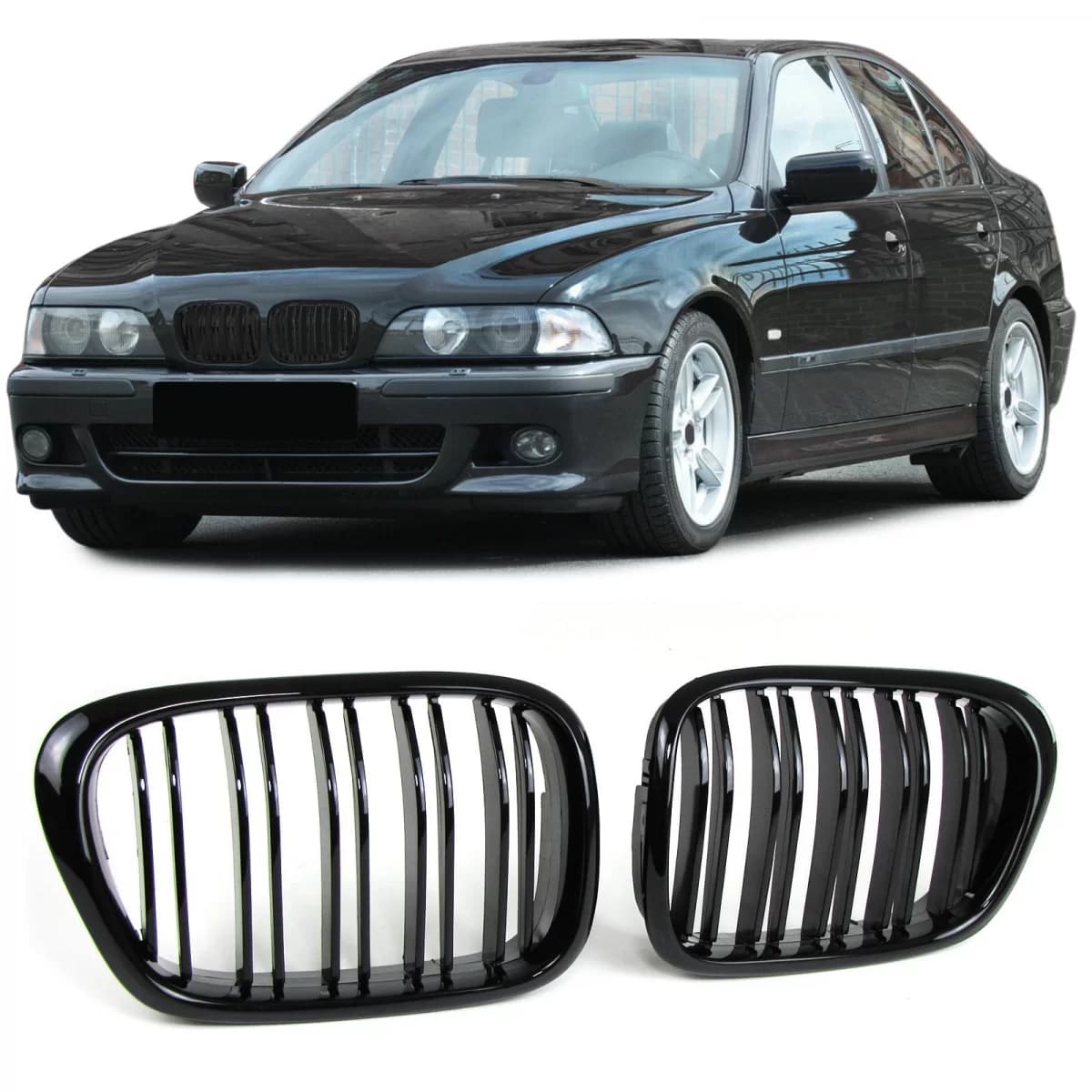 Sport Performance double-slat glossy grille suitable for BMW 5 Series E39 95-03