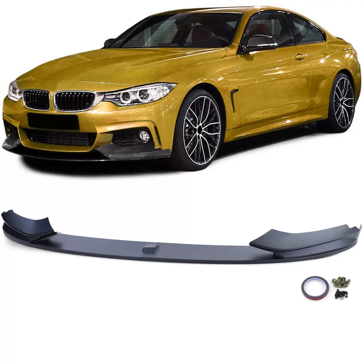Front spoiler lip performance matt suitable for BMW 4 Series F32 F33 F36 from 13