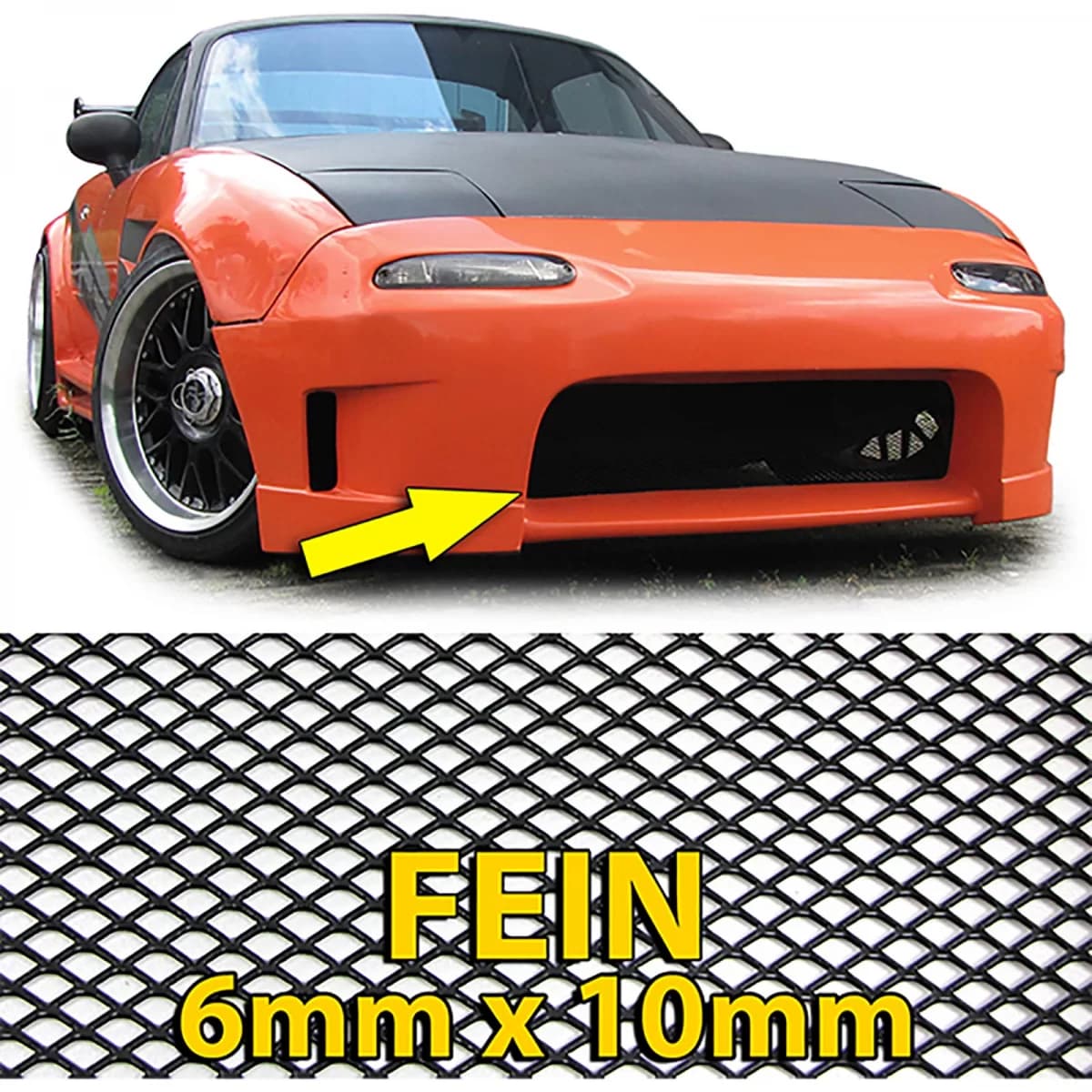 Aluminum mesh racing grille honeycomb mesh race grille 135X30cm black fine