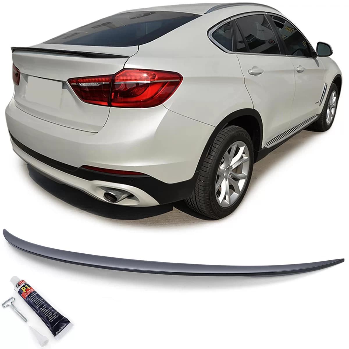 Rear Spoiler Lip Performance Gloss Black with ABE fits BMW X6 F16 14-19
