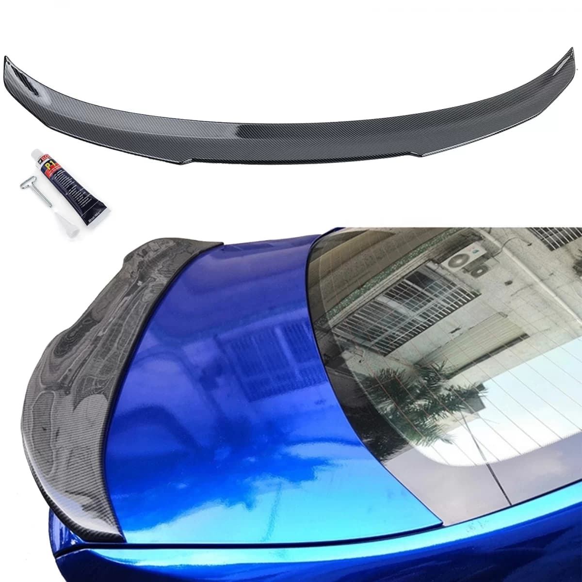 Rear spoiler Performance carbon look suitable for 5 Series BMW G30 sedan from 2016